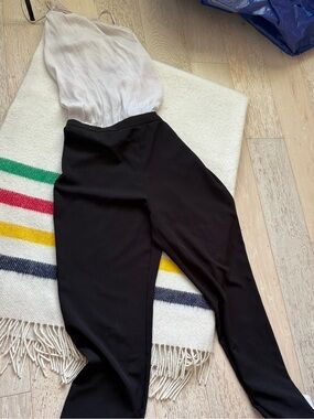 Dynamite Black Skinny High-Rise Stretch jumpsuit with open back